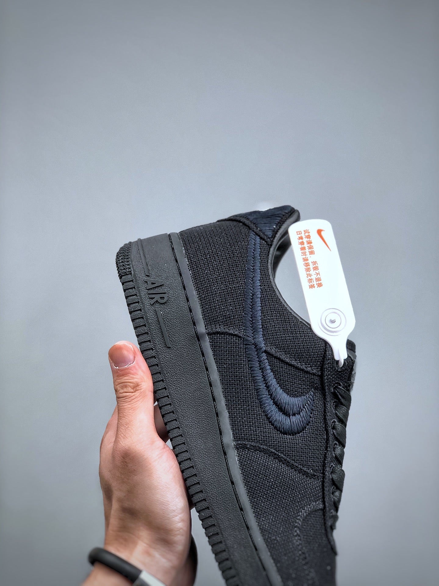 Stussy × Nike Air Force 1 Low "Triple Black"