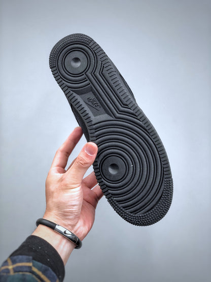 Stussy × Nike Air Force 1 Low "Triple Black"
