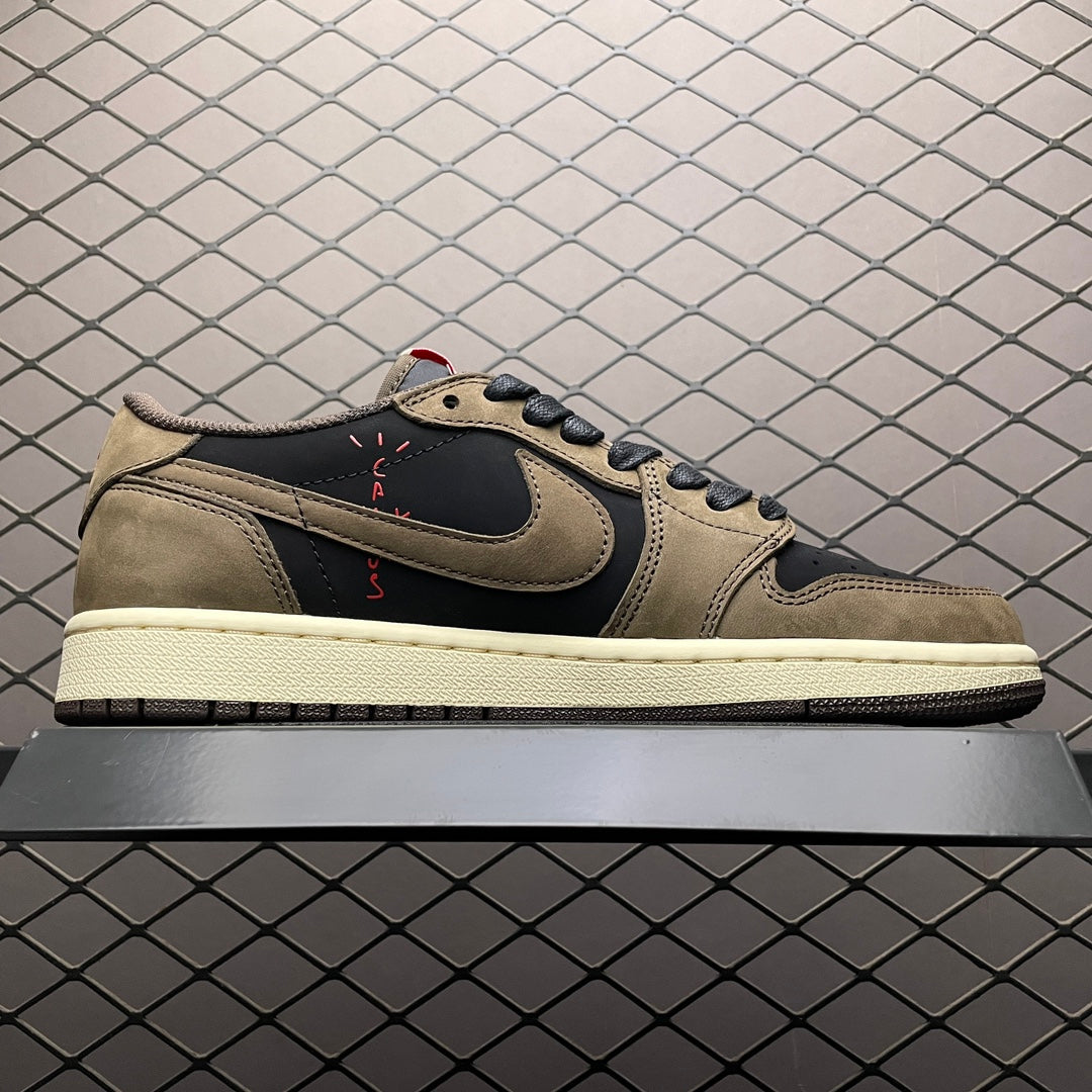Travis Scott × Nike Air Jordan 1 Low OG SP-T "Black/Dark Mocha"