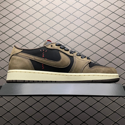 Travis Scott × Nike Air Jordan 1 Low OG SP-T "Black/Dark Mocha"