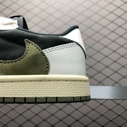 Travis Scott × Nike PS Air Jordan 1 Low OG "Medium Olive" (Kids)