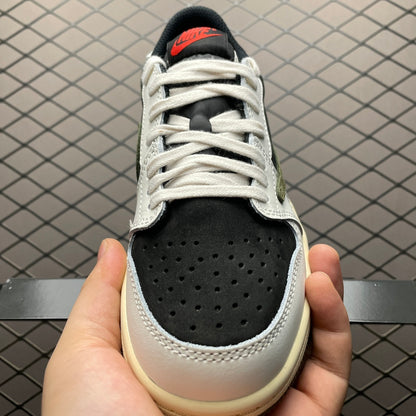 Travis Scott × Nike PS Air Jordan 1 Low OG "Medium Olive" (Kids)