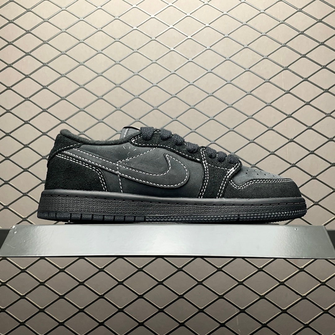 Travis Scott × Nike Air Jordan 1 Low OG SP-T "Black/Dark Mocha" (Kids)
