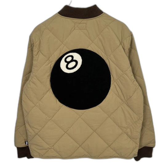Stussy 8 Ball Quilted Liner Jacket Brown