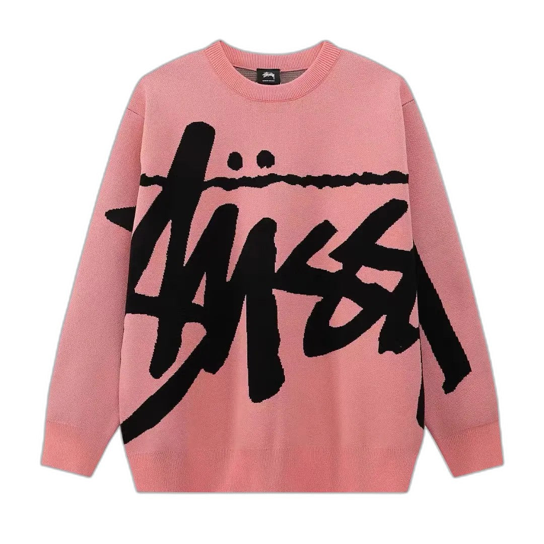 Stussy FW22 Logo graphic print knitted sweater
