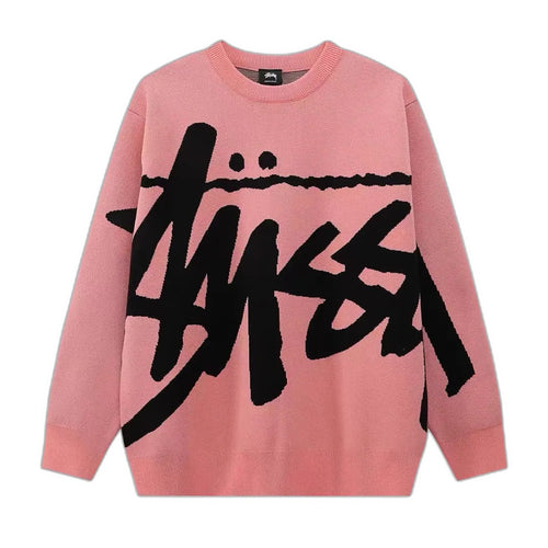 Stussy FW22 Logo graphic print knitted sweater