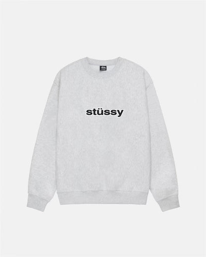 STUSSY SS LINK CREW ASH HEATHER