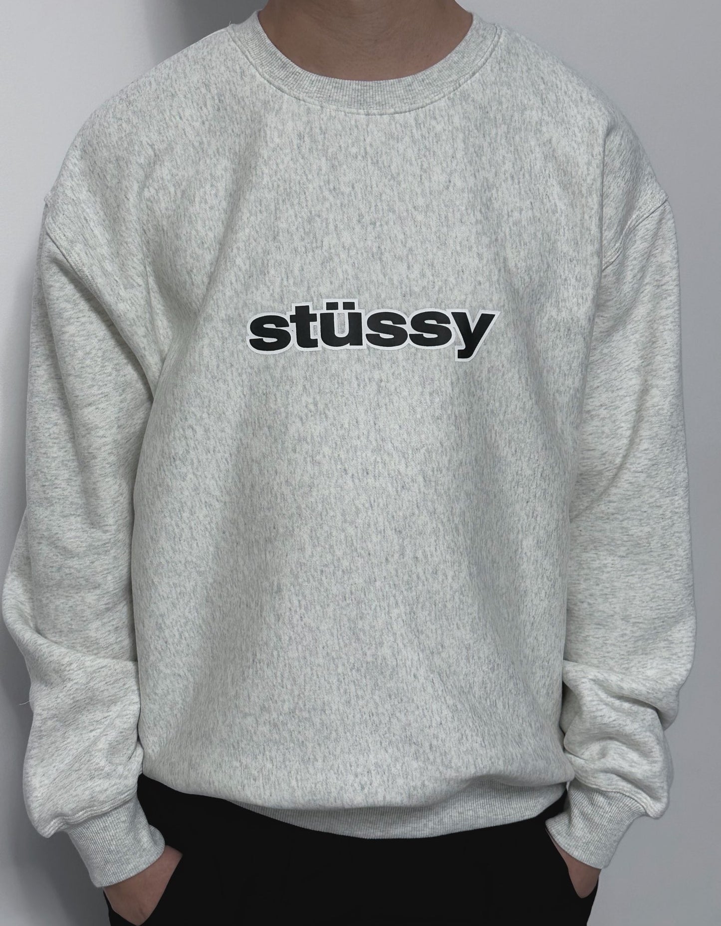 STUSSY SS LINK CREW ASH HEATHER