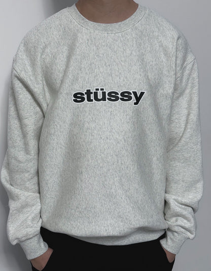 STUSSY SS LINK CREW ASH HEATHER