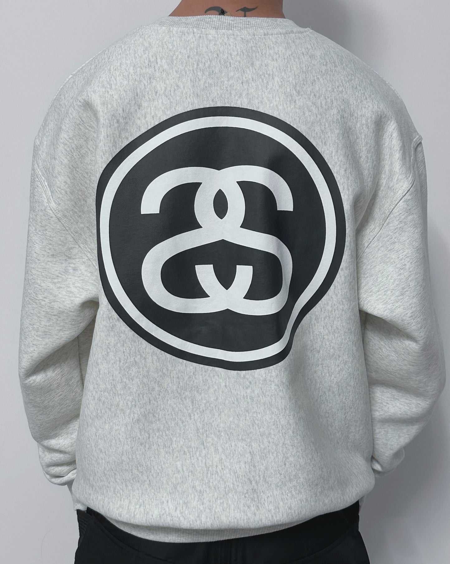 STUSSY SS LINK CREW ASH HEATHER