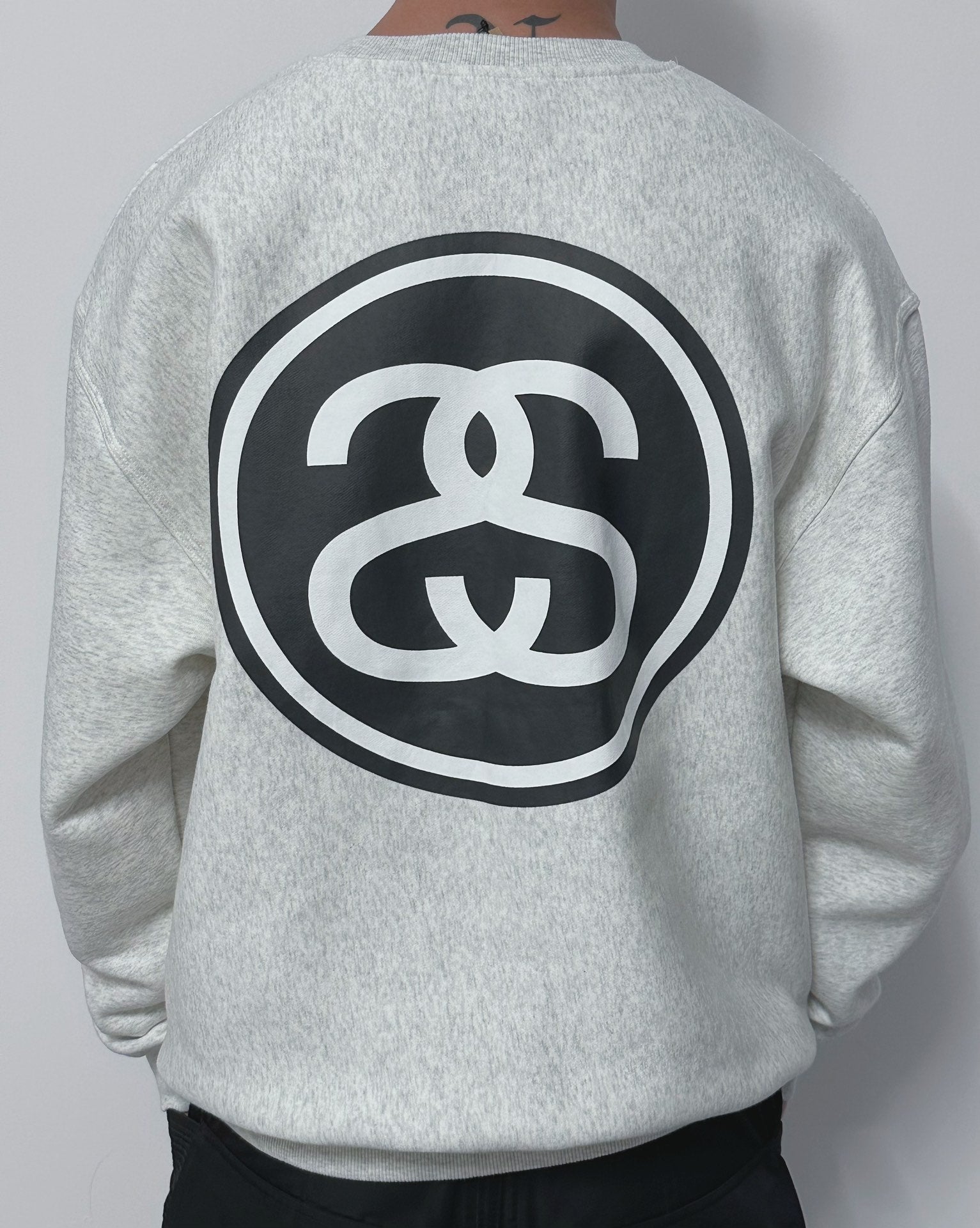 STUSSY SS LINK CREW ASH HEATHER