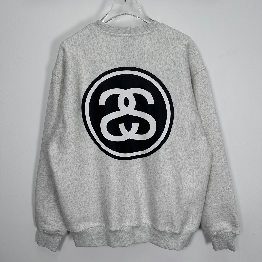 STUSSY SS LINK CREW ASH HEATHER