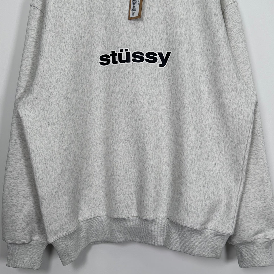 STUSSY SS LINK CREW ASH HEATHER