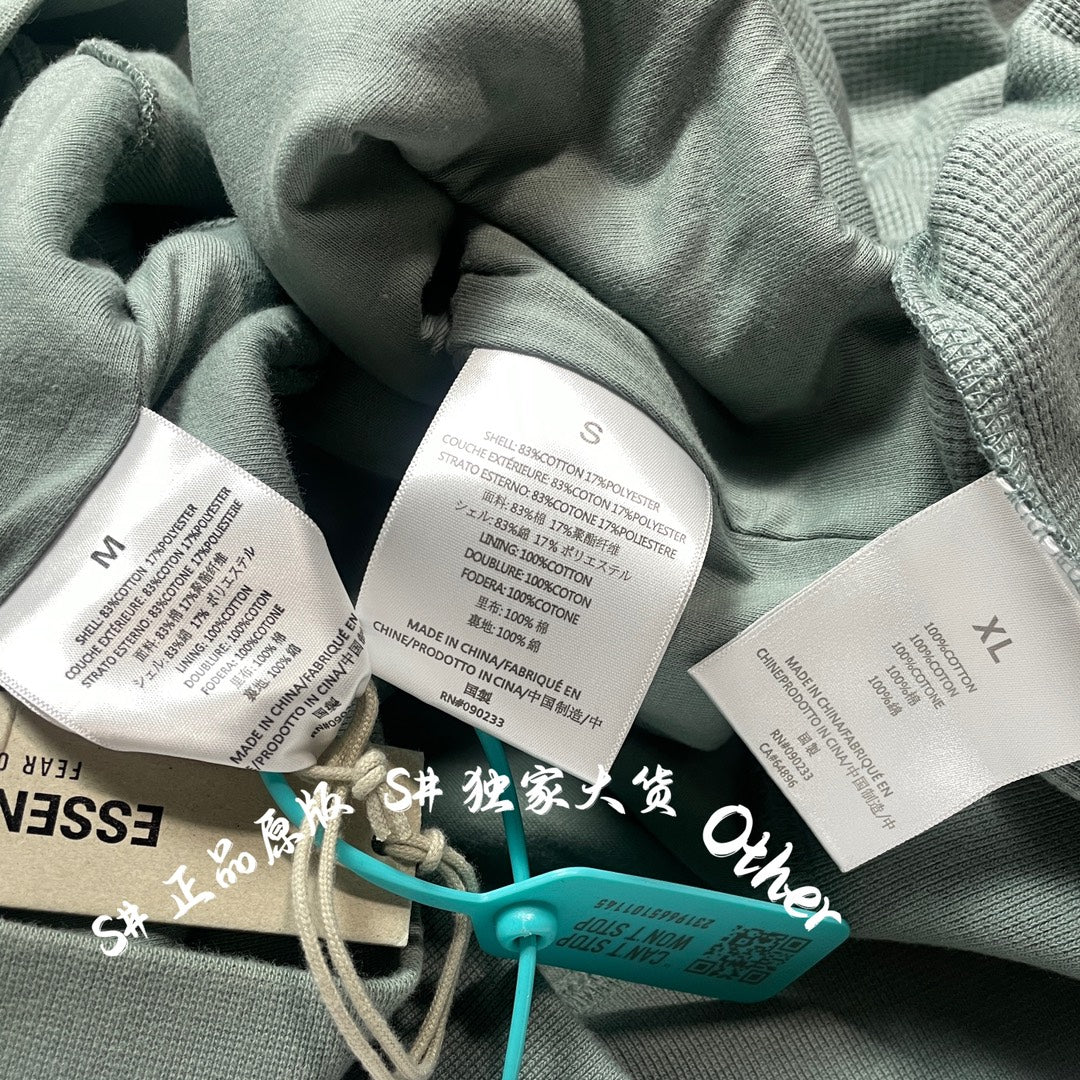 Fear of God Essentials SS23 Waffle Raglan Hoodie 'Sycamore'