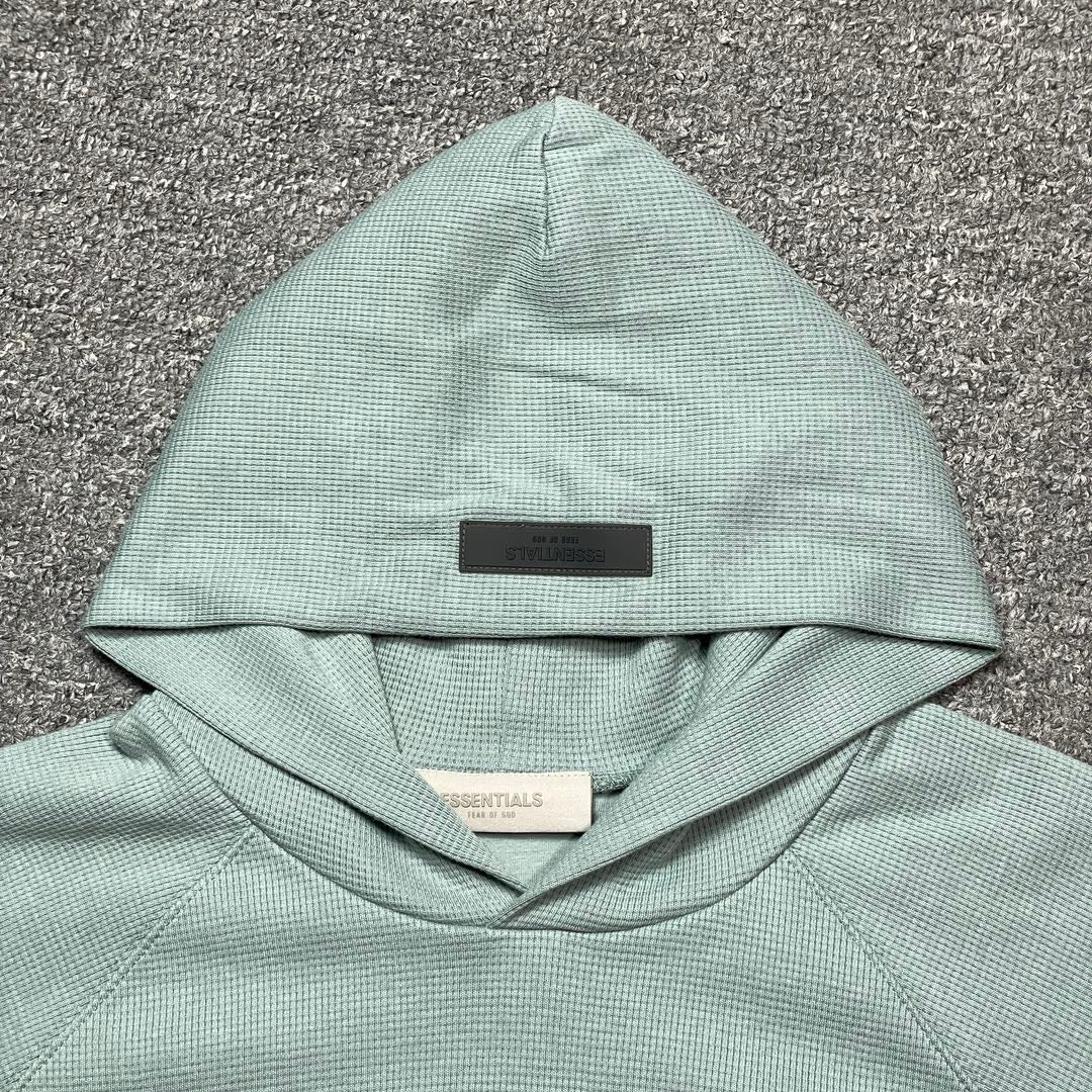 Fear of God Essentials SS23 Waffle Raglan Hoodie 'Sycamore'