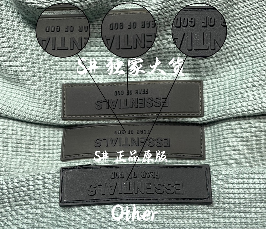 Fear of God Essentials SS23 Waffle Raglan Hoodie 'Sycamore'