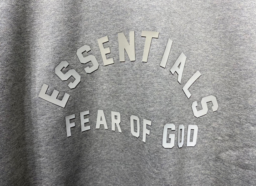 ESSENTIALS Nylon Fleece Hoodie/Dark Heather