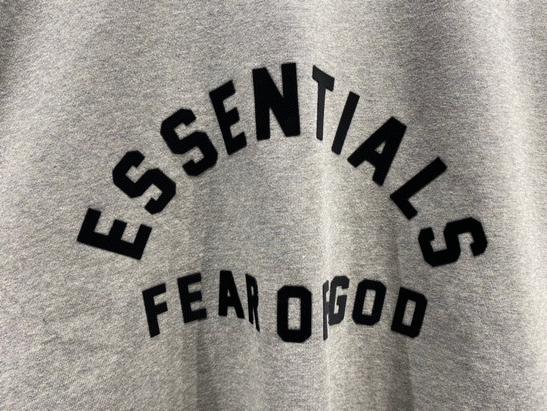ESSENTIALS Nylon Fleece Hoodie/Dark Heather