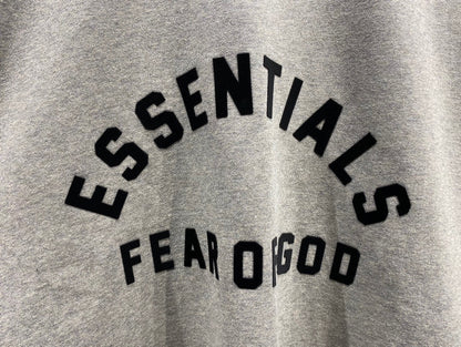 ESSENTIALS Nylon Fleece Hoodie/Dark Heather