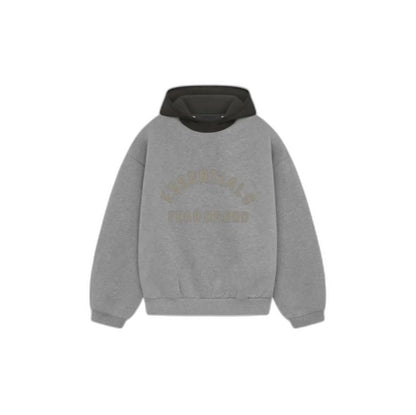 ESSENTIALS Nylon Fleece Hoodie/Dark Heather
