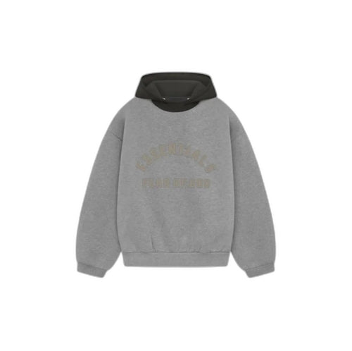 ESSENTIALS Nylon Fleece Hoodie/Dark Heather