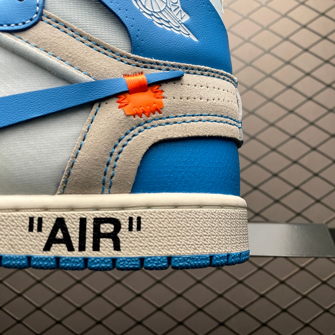 Off-White × Nike Air Jordan 1 High UNC "White/Dark Powder Blue"