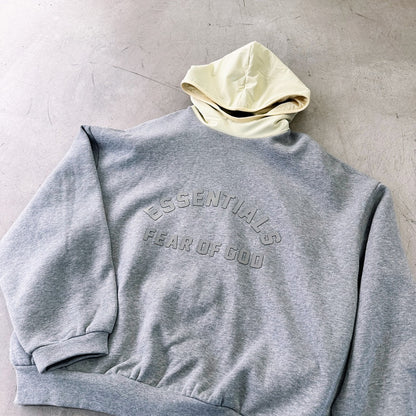 ESSENTIALS Nylon Fleece Hoodie/Dark Heather