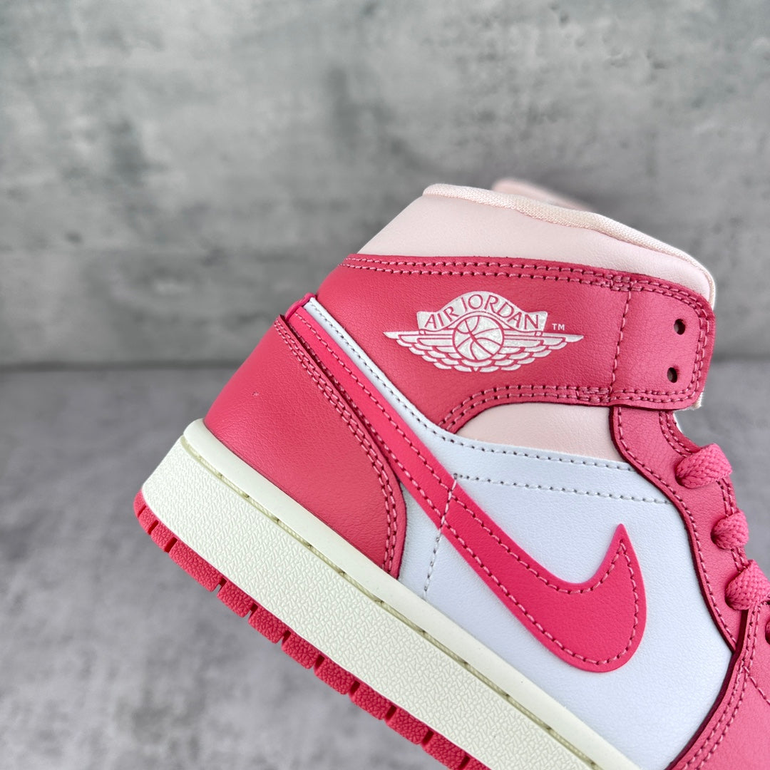 Nike Women's Air Jordan 1 Mid "Strawberries and Cream"