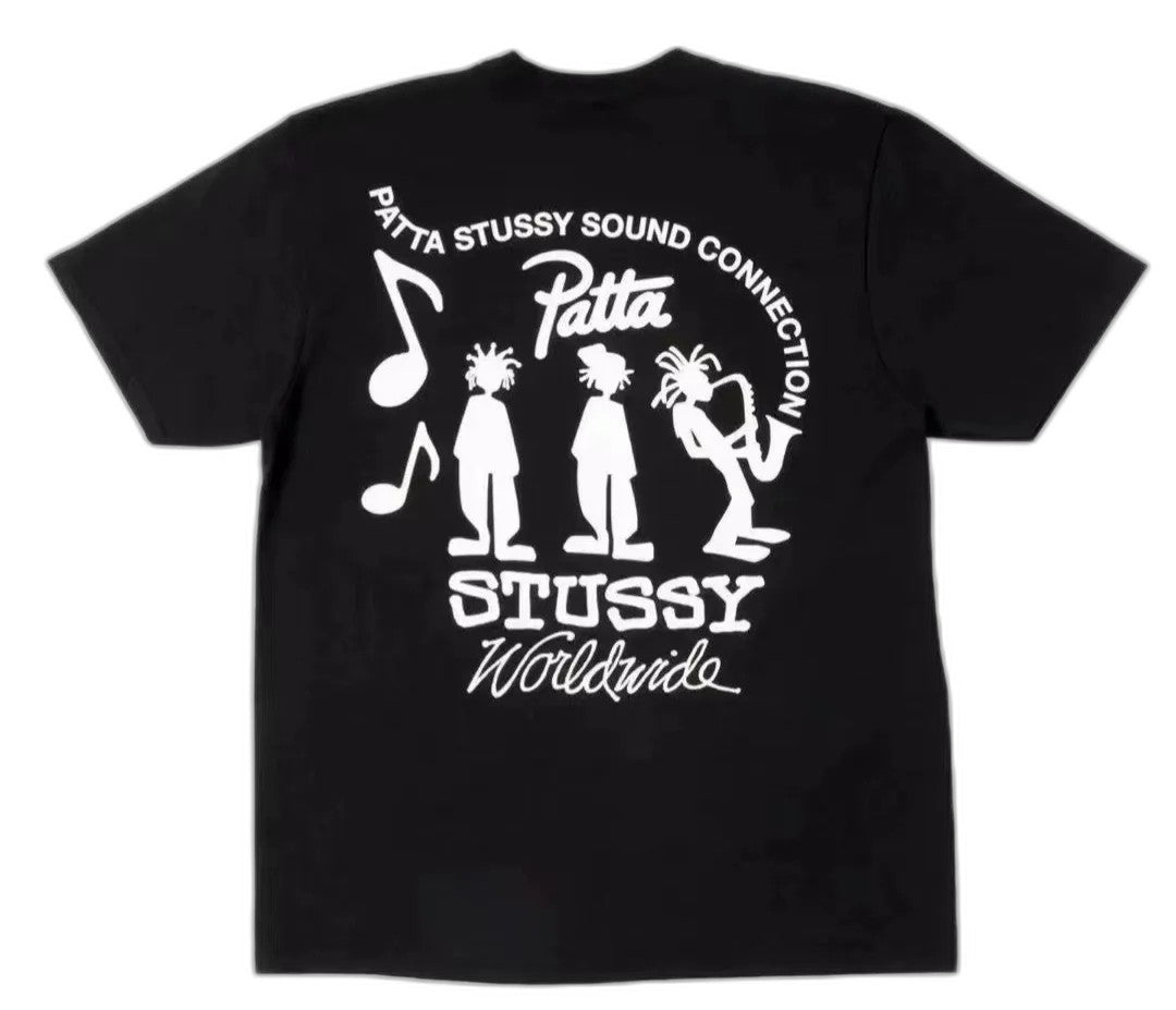 Stussy x Patta Sound Connection Tee Black