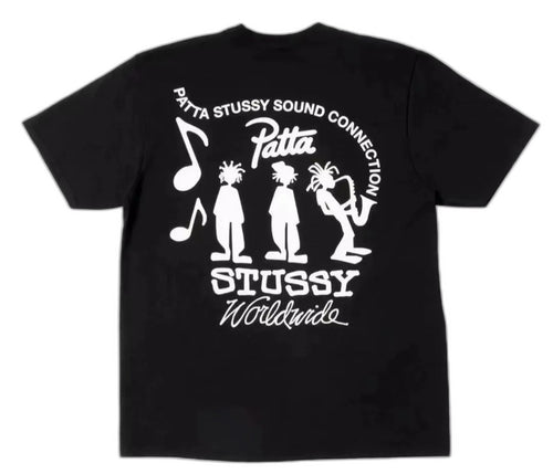 Stussy x Patta Sound Connection Tee Black