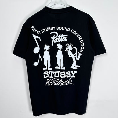 Stussy x Patta Sound Connection Tee Black