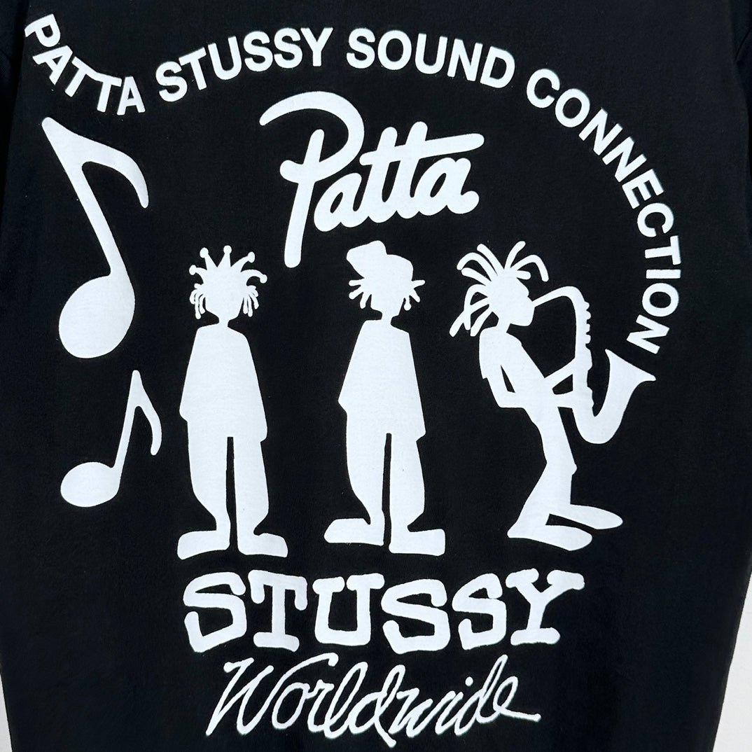 Stussy x Patta Sound Connection Tee Black