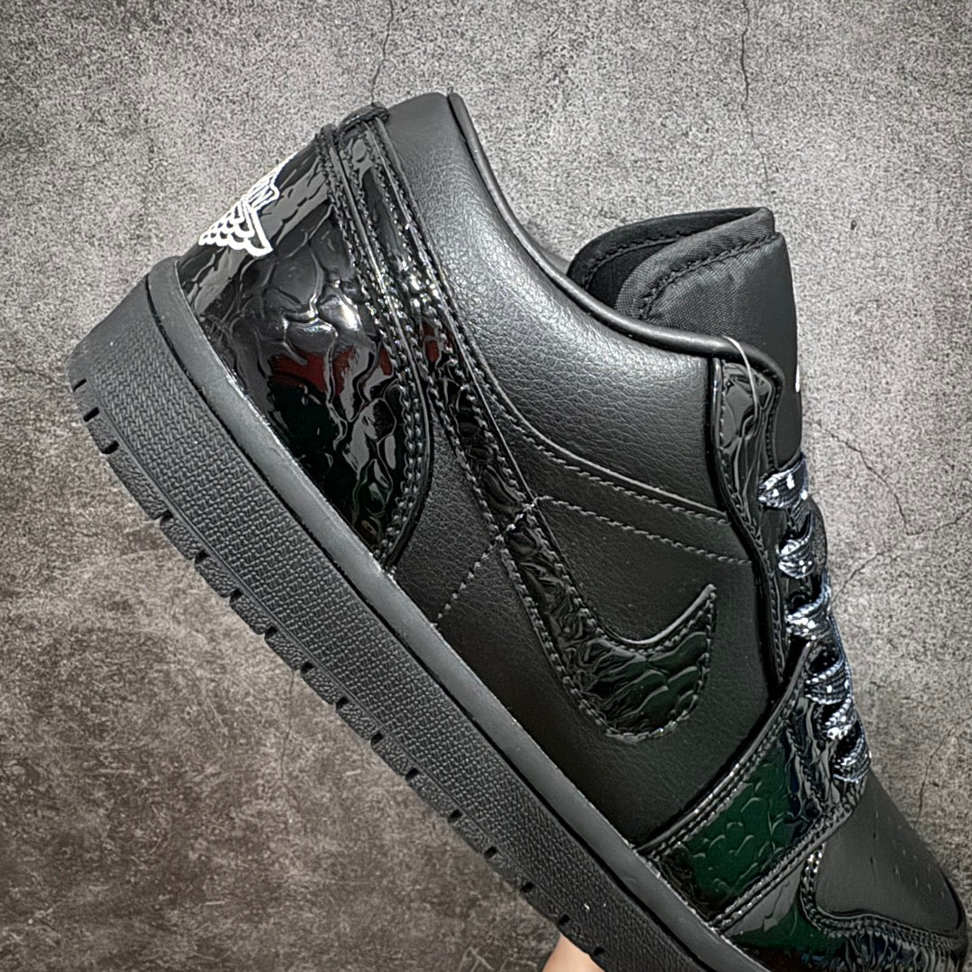 Nike Women's Air Jordan 1 Low SE "Black Croc"