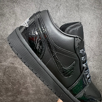 Nike Women's Air Jordan 1 Low SE "Black Croc"