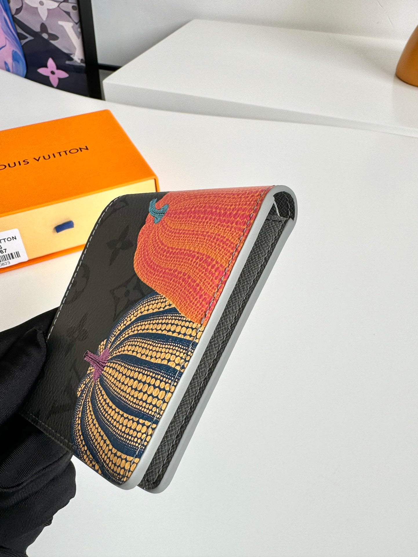 Louis Vuitton x Yayoi Kusama Slender Wallet Monogram Eclipse Reverse Pumpkin