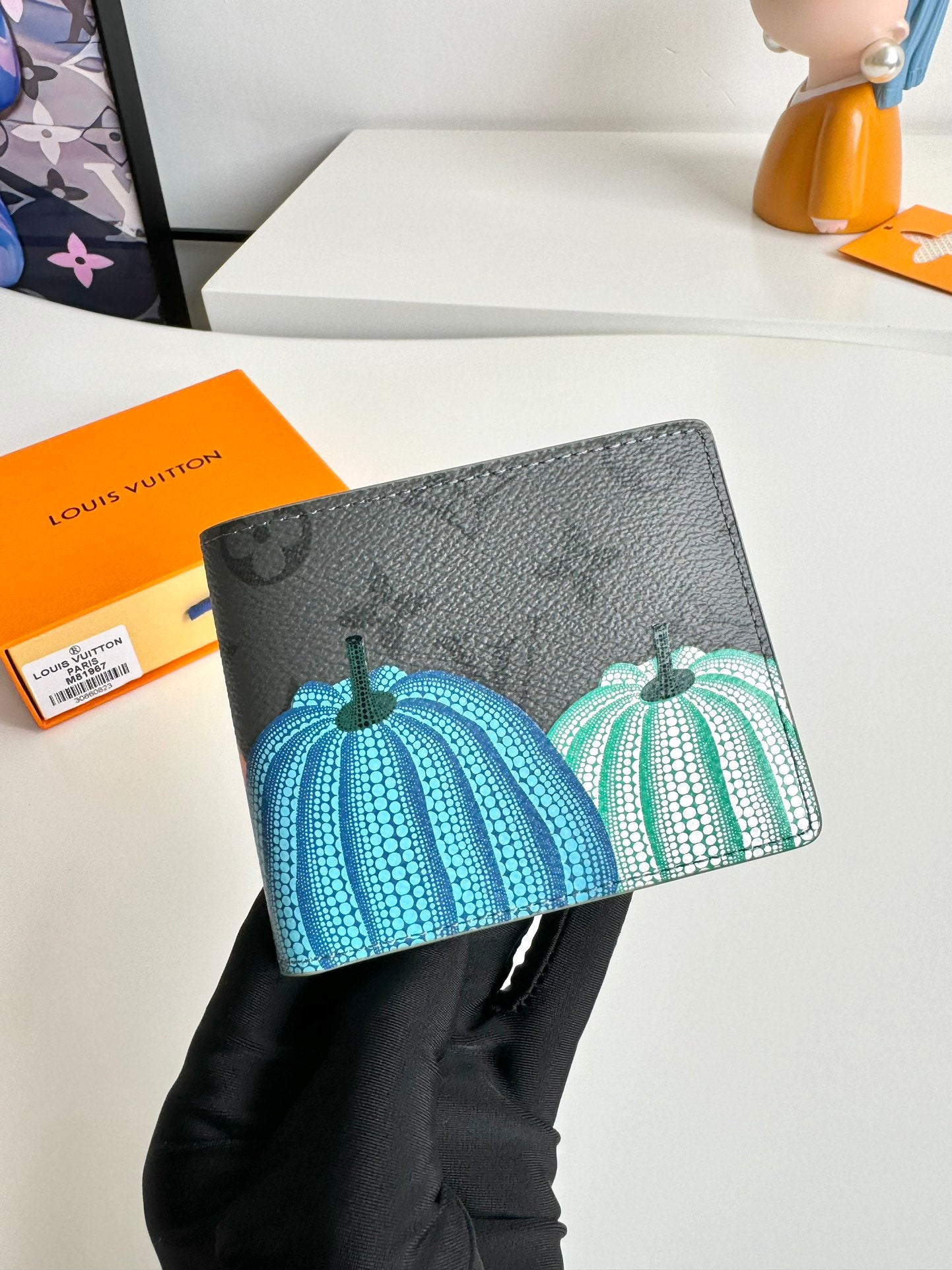 Louis Vuitton x Yayoi Kusama Slender Wallet Monogram Eclipse Reverse Pumpkin