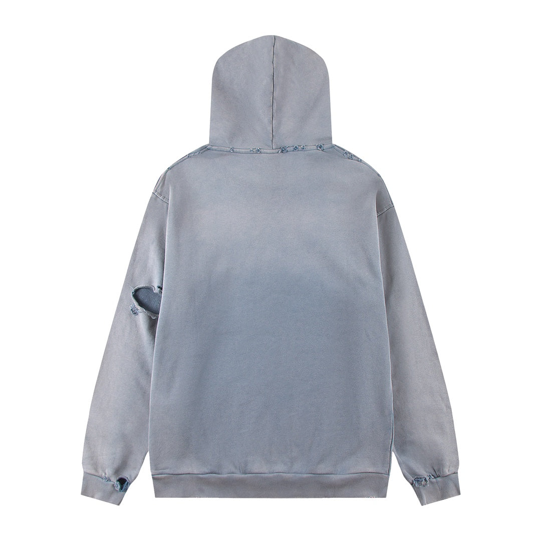 Balenciaga Paris Moon Hoodie Oversized in Blue
