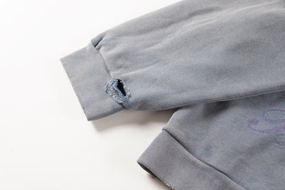 Balenciaga Paris Moon Hoodie Oversized in Blue