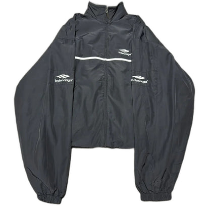 Balenciaga Colorblock Embroidered Lettering Tracksuit Jacket