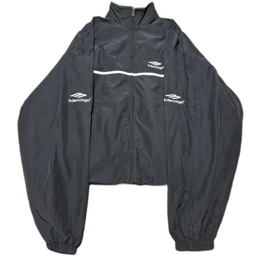 Balenciaga Colorblock Embroidered Lettering Tracksuit Jacket