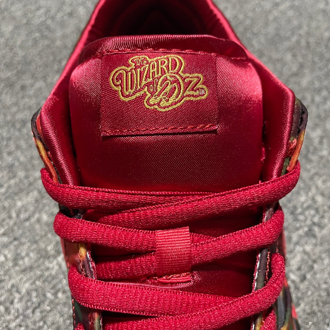 The Wizard of Oz × Nike SB Dunk Low "Ruby Slipper"