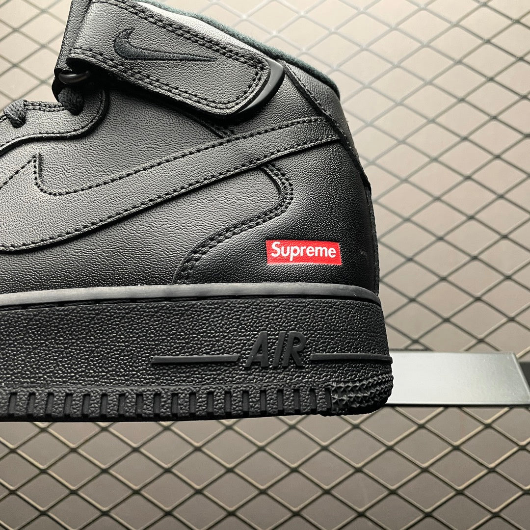 Supreme × Nike Air Force 1 Mid "Black" FW24