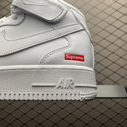 Supreme × Nike Air Force 1 Mid "White" FW24
