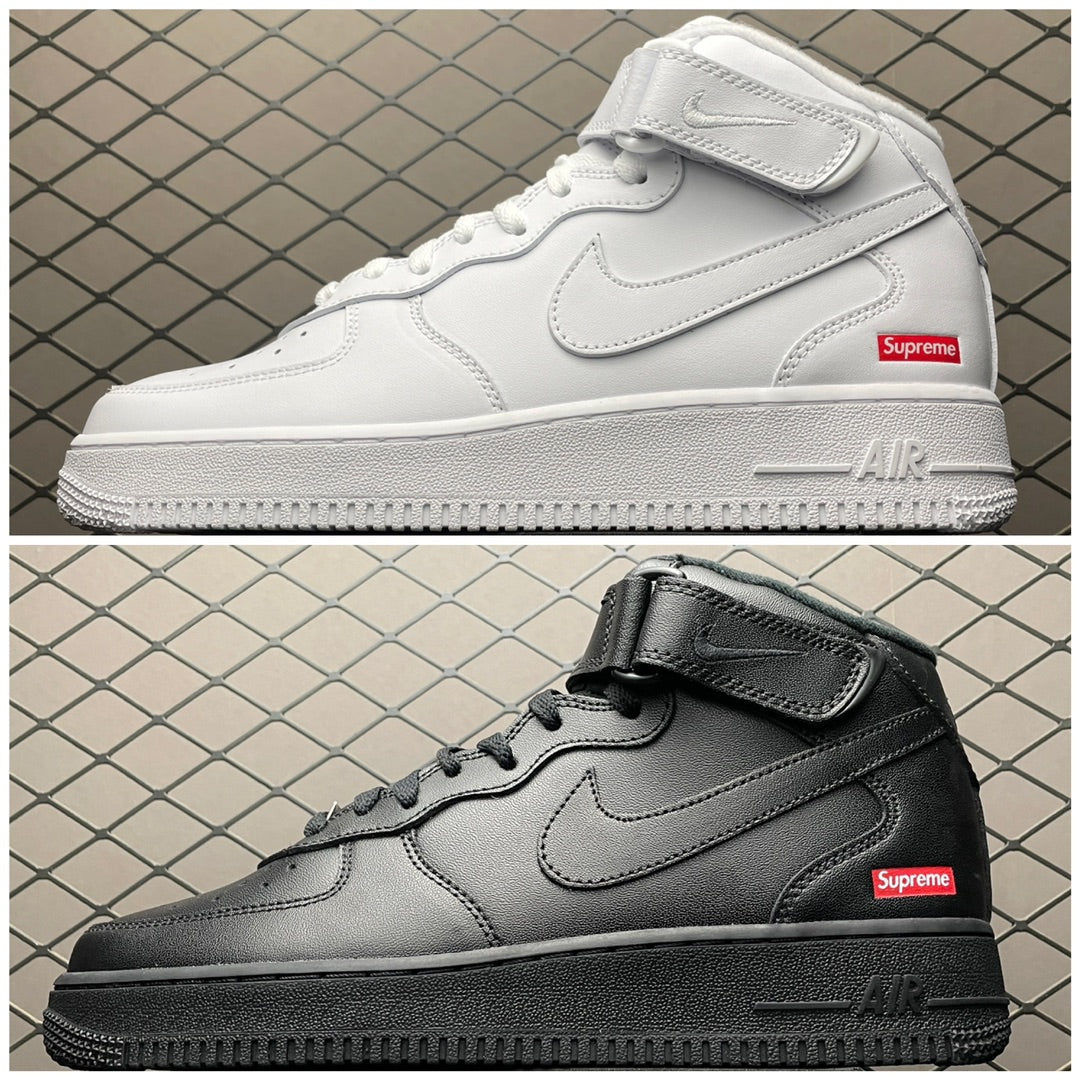 Supreme × Nike Air Force 1 Mid "Black" FW24