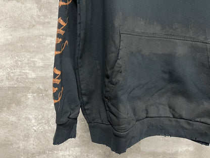 BALENCIAGA MENS Heavy Metal Logo Hoodie "Black"
