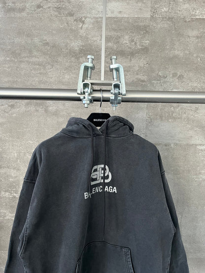 Balenciaga Logo Drawstring Hoodie
