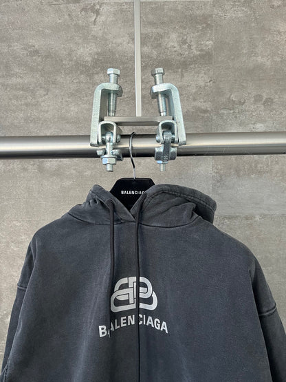 Balenciaga Logo Drawstring Hoodie