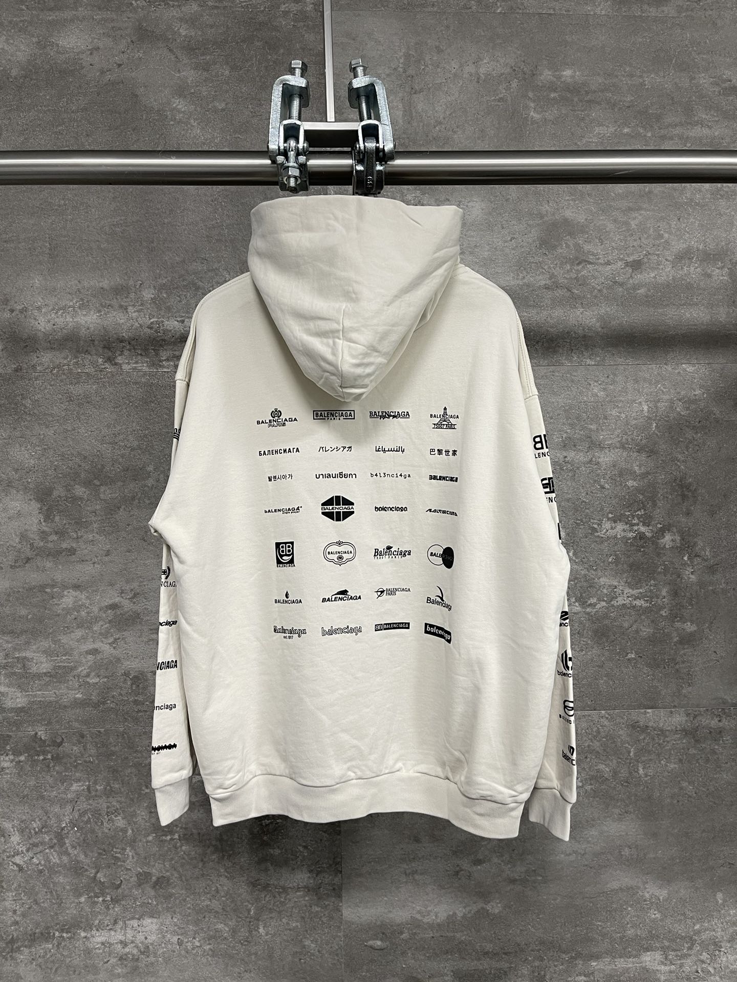 Balenciaga Archives Logos Hoodie