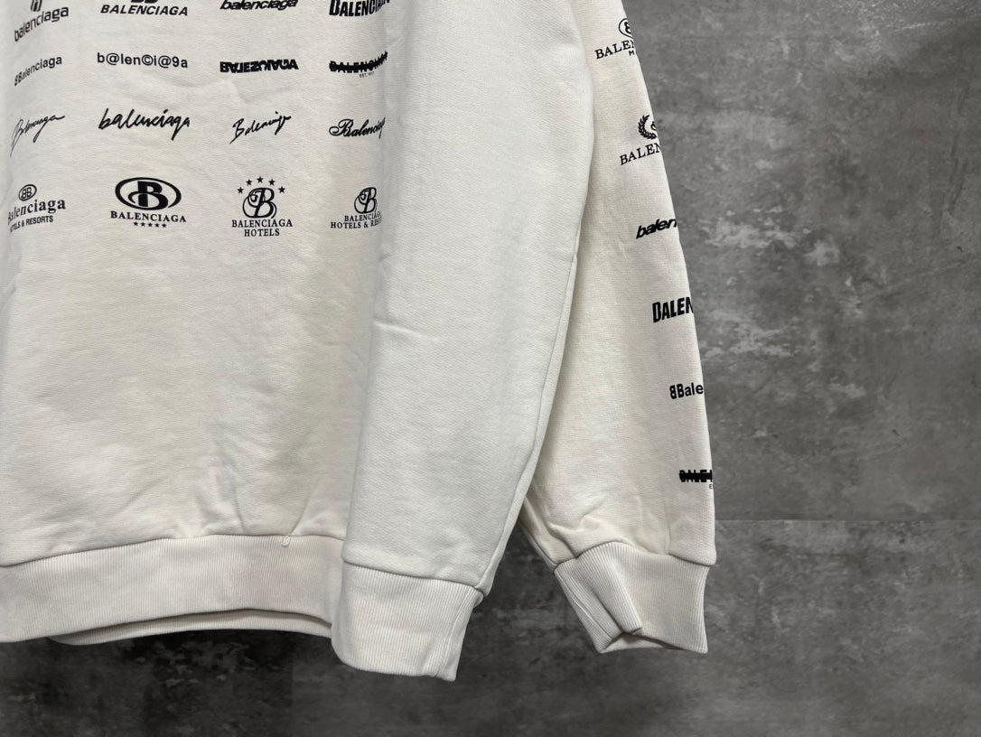 Balenciaga Archives Logos Hoodie