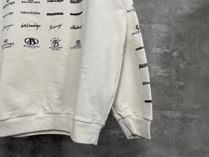 Balenciaga Archives Logos Hoodie